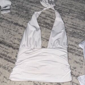 White Halter Top
